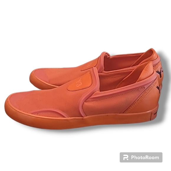 Yohji Yamamoto Adidas Y3 Orange Slip On Sneakers - Picture 3 of 10